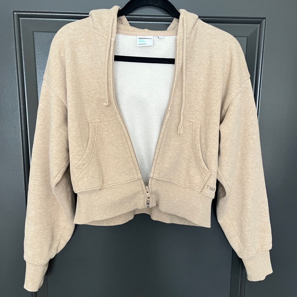 Aritzia TNA Sweatfleece Boyfriend Boxy Zip Hoodie